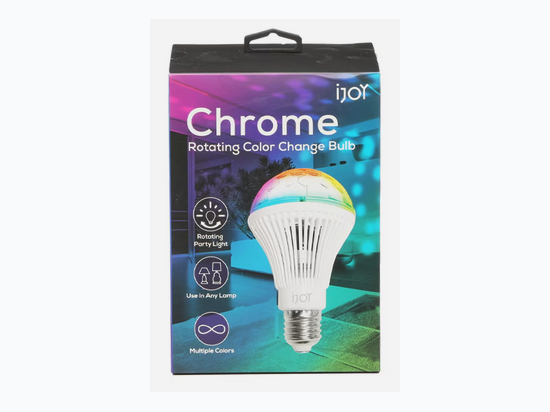 iJoy Chrome Rotating Color Changing Light Bulb
