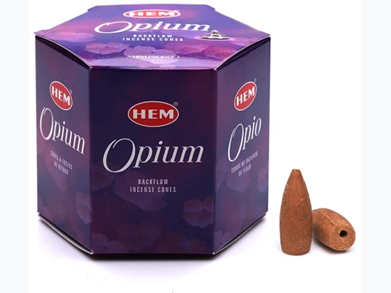 HEM 40ct Backflow Incense Cones - Opium