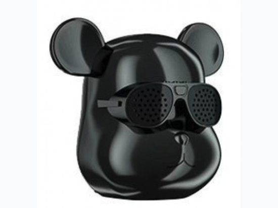 Sunglasses Robot Bear Head Wireless Bluetooth Speaker in Black