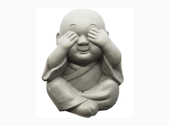 3.5" Decorative Happy Buddha See No Evil Statue