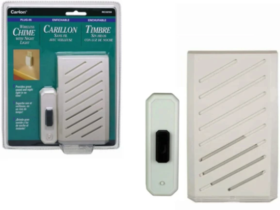 Carlon Plug-In Wireless Doorbell & Nightlight Kit