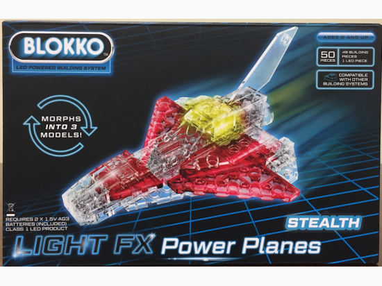 Blokko LED Powered Building System - Light FX - Power Planes - Stealth