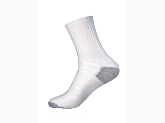 Boy's Knocker Full Cushioned Crew Sport Socks in White - Size 6-8