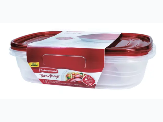 Rubbermaid Takealongs Large Rectangular Food Storage Container - 2 Pack