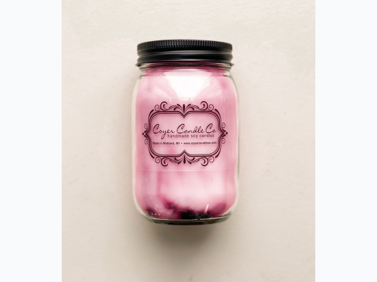 Coyer Mason Jar Swirled Soy Candle - Strawberry Cupcake - 16 oz