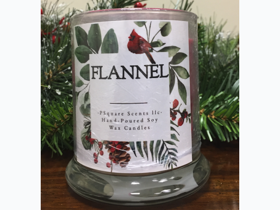Holiday Hand Poured Soy Jar Candle - Flannel