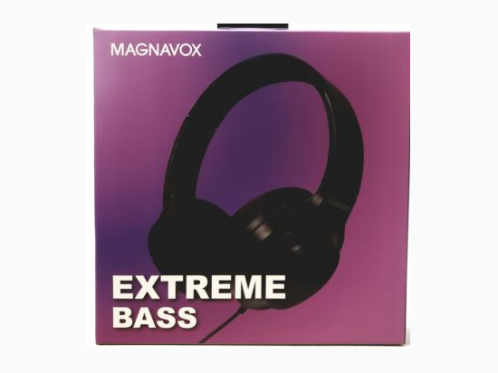 Magnavox Foldable Stereo Headphone - Extreme Bass in Black