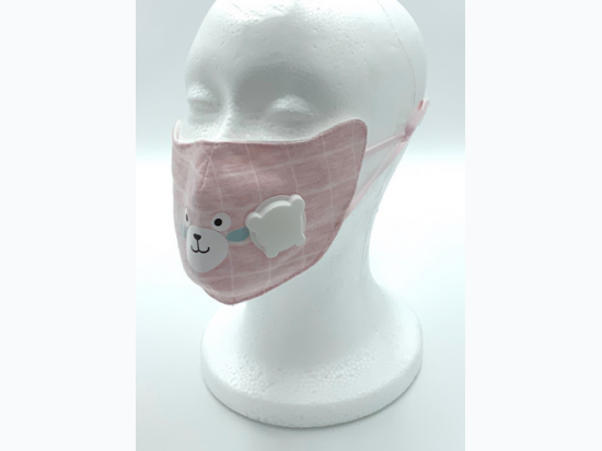 Kids Bear Face Cotton Face Mask with Valve