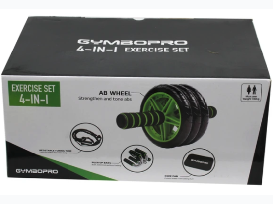 4-in-1 Rolling Wheel Core Fitness Exercise Set