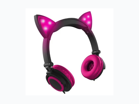 HYPE Cat Ear LED Headphones with Mic - 2 Color Options