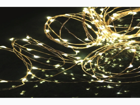 10 Foot USB Powered White LED String Light on Copper Wire