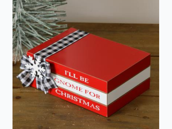 Stamped Faux Books - I'll Be Gnome For Christmas
