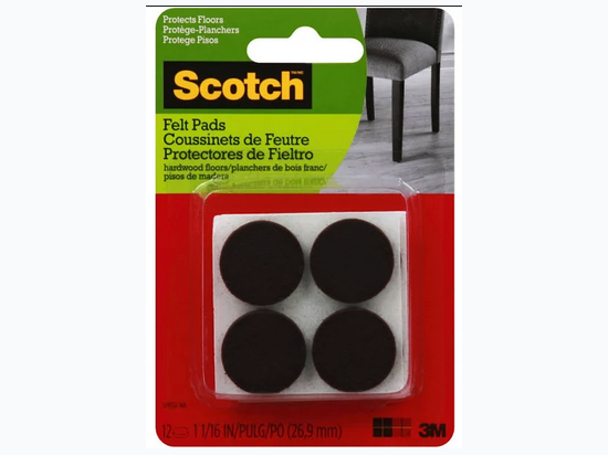 3M Scotch Self-Stick Felt Pads - 8 Pack