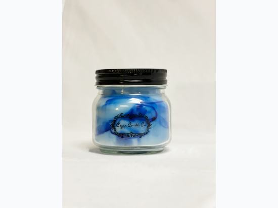 Coyer Mason Jar Swirled Soy Candle - Blueberries & Bourbon - 8 oz