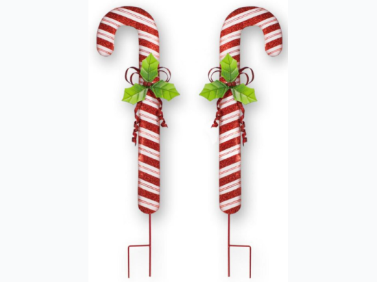 Metal Candy Cane Stakes