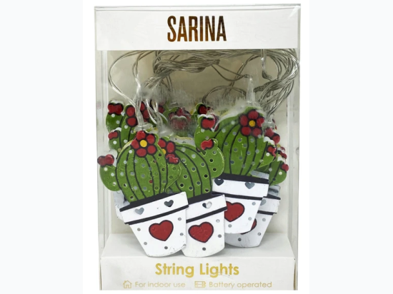 SARINA Cactus Heart Themed String Lights