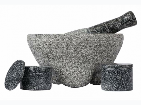 HealthSmart 4pc Granite Molcajete Set