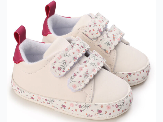 Baby Girl's Floral Velcro Shoes