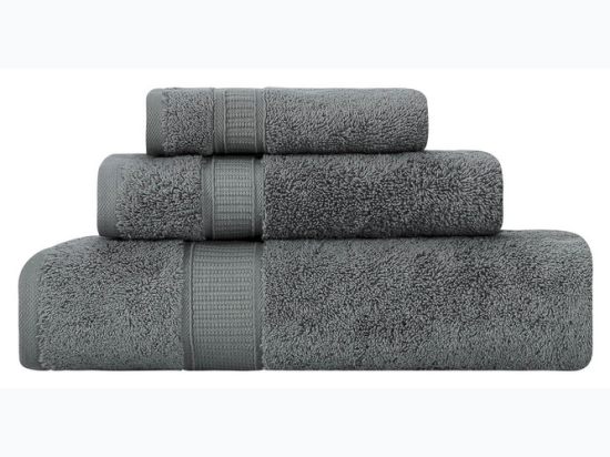 3 Piece Towel Set - Grey