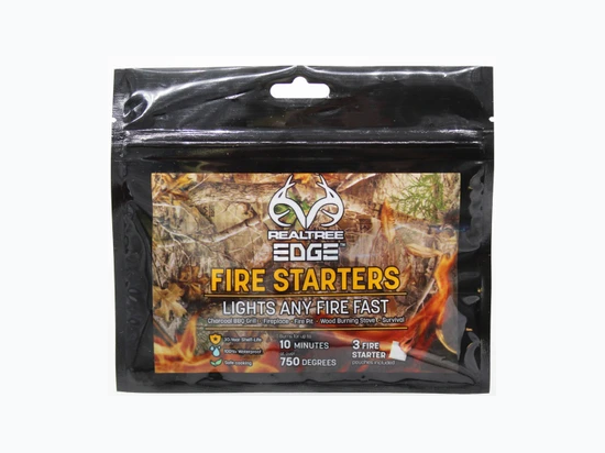 RealTree Weatherproof and Waterproof Fire Starter Pouch 3 Pack