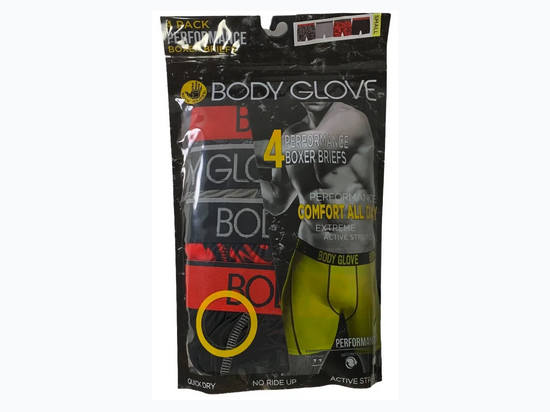 Men's Body Glove Performance Boxer Briefs - 4-Pack
