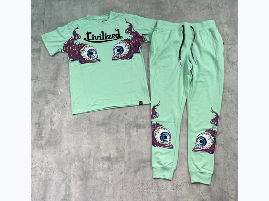 Men's Eyes T-Shirt Jogger Set - 2 Color Options