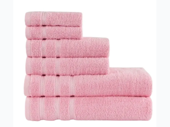 Comfort Realm Ultra Soft 6 Piece Towel Set - Pink