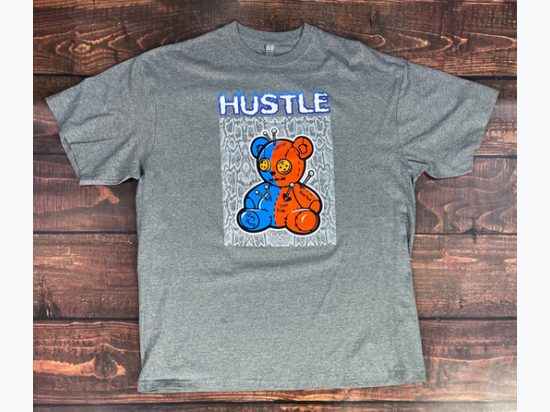 Extended Big & Tall Men's Hustle Bear SS Tee - 2 Color Options