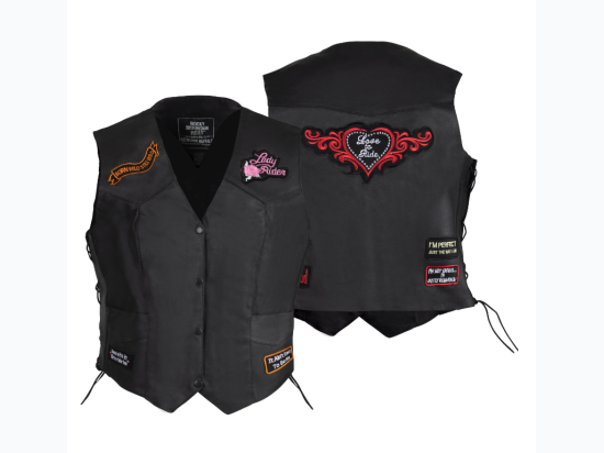 Rocky Mountain Hides™ Ladies Solid Genuine Buffalo Leather Concealed Carry Vest