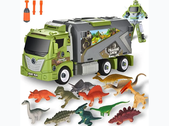 3 in 1 Dinosaurs Transport Truck – Transforms into Robot