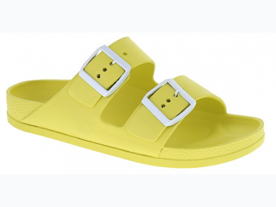 rubber two strap sandals