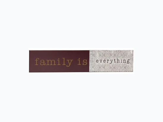 Horizontal Burgundy Family is Everything Wood Sign