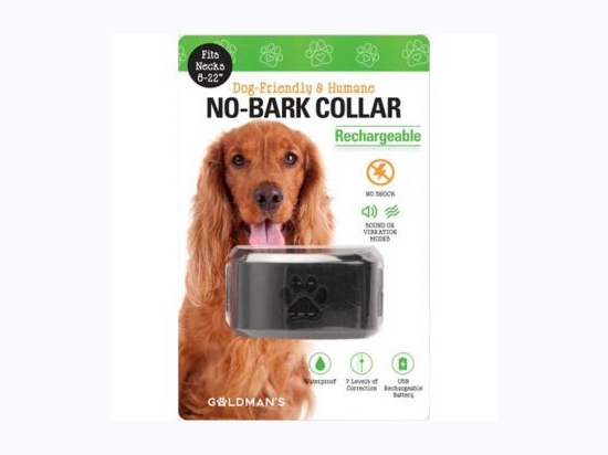 Goldman's Rechargable No Bark Collar w/ USB Cord for Dogs - One Size Fits Most