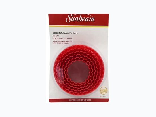 Sunbeam Set of 6 Biscuit and Cookie Cutters