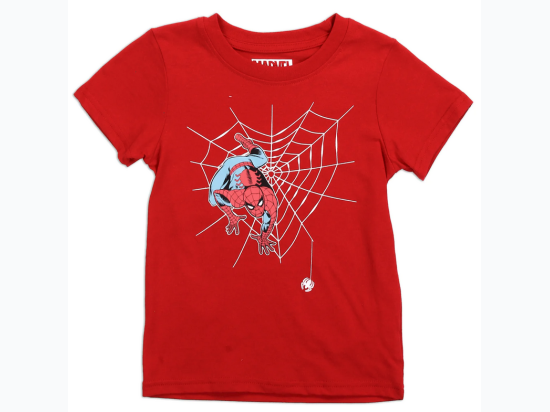 Toddler Boy Spider-Man Web Crawl T-Shirt in Red