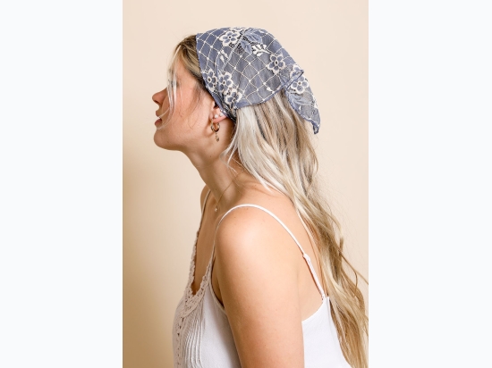 Bohemian Floral Lace Headscarf Bandana - 2 Color Options