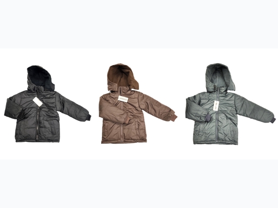 Boy's Simple Fleece Lined Winter Jacket w/ Detachable Hood - Sizes 4-7