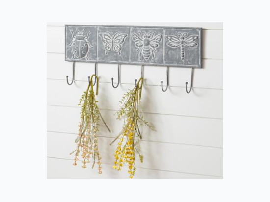 Embossed Insects Wall Hanging with Hooks
