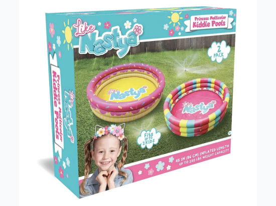 Like Nastya 45" Cupcake Rainbow Kiddie Pool -  2 Pack