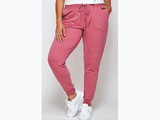 Plus Size Relax Fit Jogger in Begonia Pink