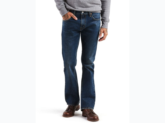 Men's Levi Slim Fit Bootcut Jeans 527 - Dark Wash - Slightly Irregular