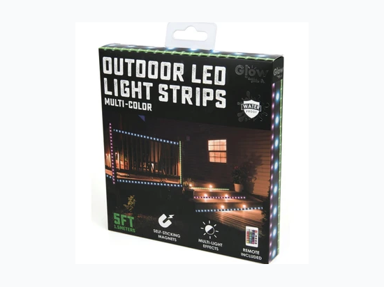 5 Foot Waterproof Outdoor Multi-Color LED Light Strip with Remote
