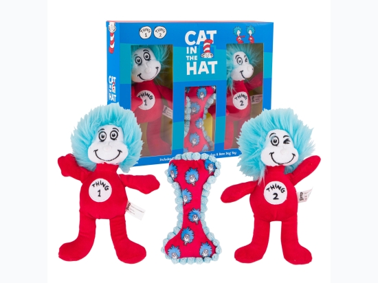 Cat in the Hat Thing 1 & Thing 2 Pet Toy Set