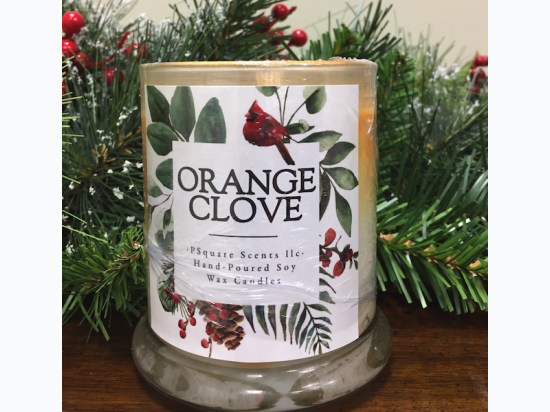 Holiday Hand Poured Soy Jar Candle - Orange Clove