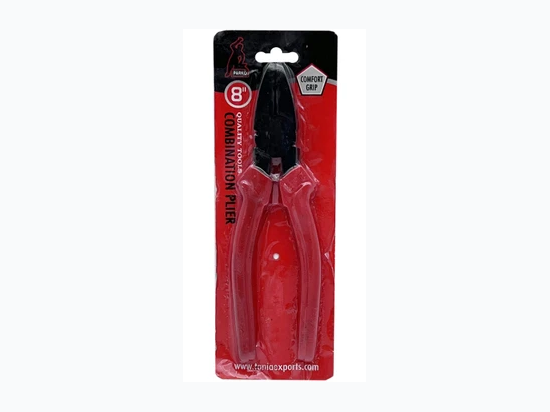 8" Linesman Combination Pliers with Red Handle