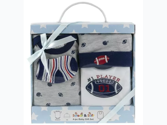 4-Piece Baby Gift Box Set - Football