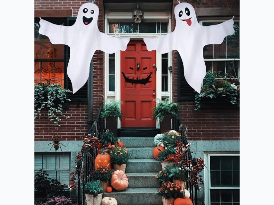 2 Pack Halloween Ghost Decorations - 46.45″ Hanging Ghosts