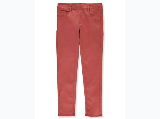 Girl's Real Love Pull On Twill Jeggings in Rose