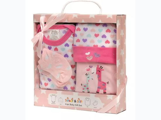 4-Piece Baby Gift Box Set - Giraffe