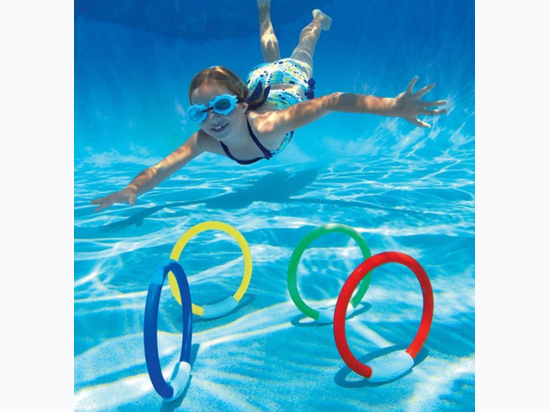 Summer Colorful Diving Ring Toy Set